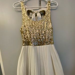 Gold sparkle dress